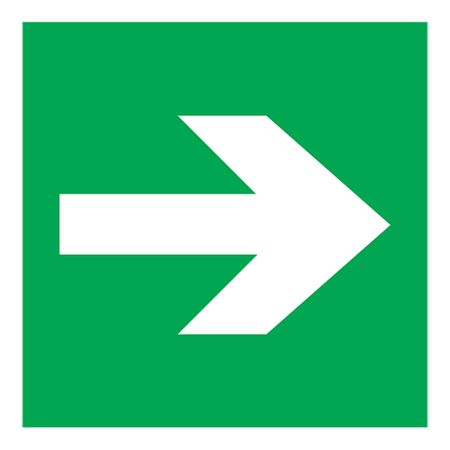 Наклейка Rexant эвакуационный знак Направляющая стрелка самоклеящаяся 200х200 мм (5 шт.) круг агентство чрезвычайных ситуаций