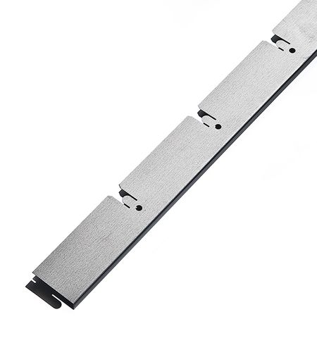 Элемент для потолка грильято 100х100х40х10 мм направляющая 0,6 м серый металлик коробка подарочная металлик серый 18 5 24 9см картон