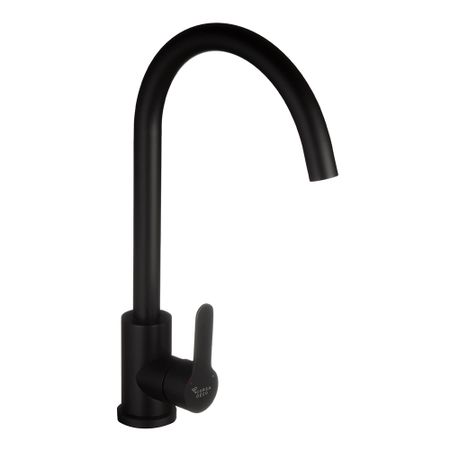 Смеситель для кухни Corsa Deco Creek черный с высоким изливом однорычажный (966374)