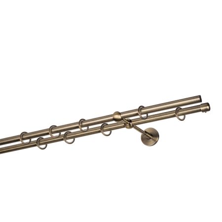 Карниз настенный металлический двухрядный круглый 280 см d20 мм бронза римма игоревна лещенко мой первый альбом с грузовичком лёвой желтый