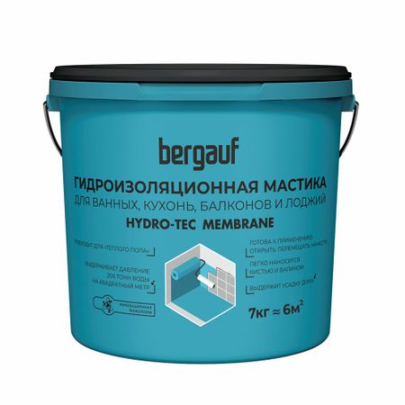 Мастика гидроизоляционная акриловая Bergauf Hydro-Tec Membrane 7 кг