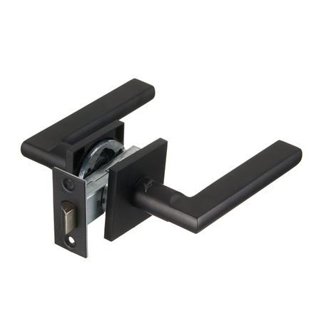 Комплект фурнитуры для двери Lavelly Viola с защелкой и петлями квадратная розетка черный (990333)