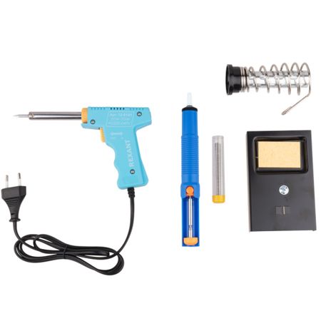 Паяльник-пистолет электрический Rexant 30/70 Вт 230 В с подставкой и оловоотсосом (12-0164) pine64 pinecil паяльник