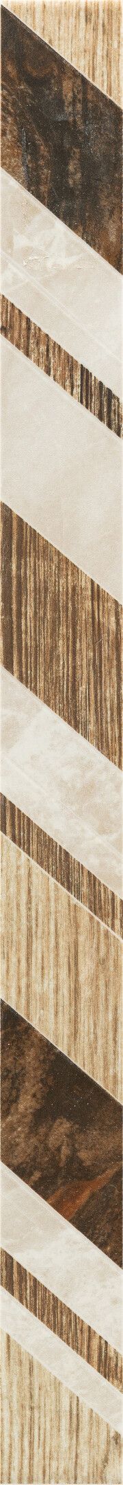 Плитка бордюр Axima Гавана геометрия коричневая 600х50х9 мм