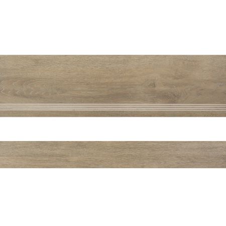 Керамогранит ступень с подступенком Estima Dream Wood бежевый DW02 1200х330х10 мм