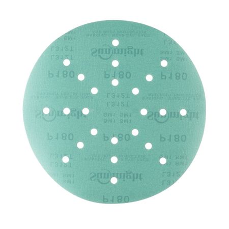 Диск шлифовальный Sunmight Film L312T d225 мм P180 на липучку пленочная основа (5 шт.) (53510R)