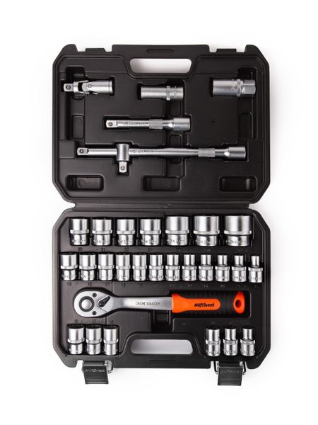 Набор торцевых головок с трещоткой AV Steel 1/2