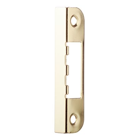 Планка ответная для врезного замка угловая золото (680186)