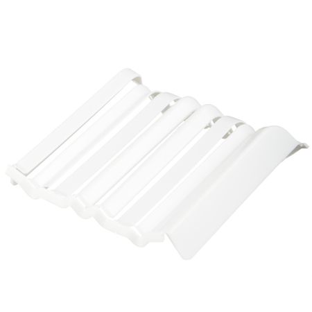 Накладка для округлого плинтуса Идеал Дюра 80 мм белая (8 шт.)