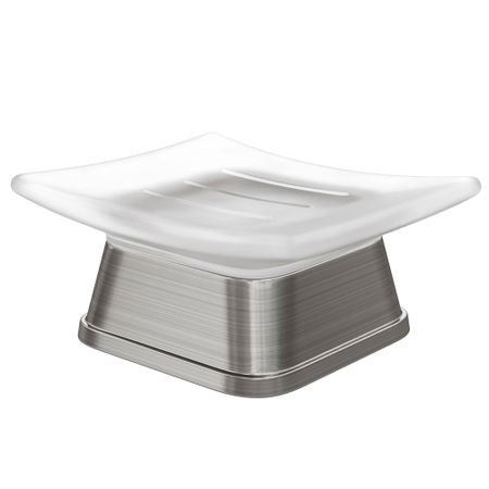 Мыльница для ванной WasserKraft K-5400Nickel настольная стекло/металл никель (K-5429N)