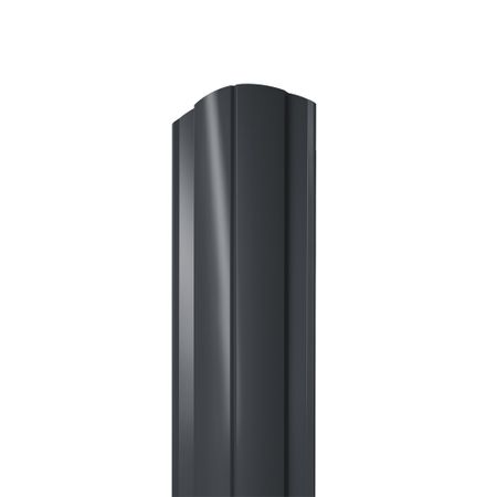 Евроштакетник двухсторонний полукруглый slim 0,45 мм 100х2000 мм графитовый серый RAL 7024 фигурный срез виталий валерьевич зыков наёмник его величества коллекционное издание ной срез
