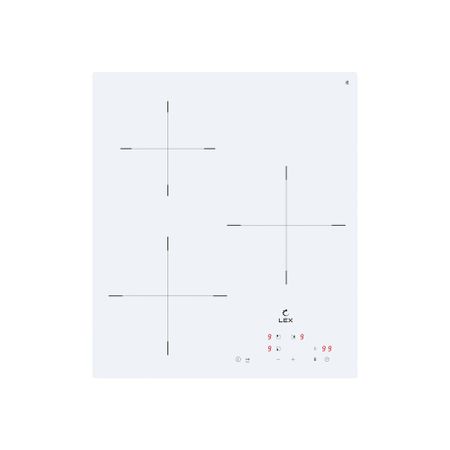 Варочная панель индукционная Lex EVI 430A 3 конфорки белая ip видеодомофон hikvision ds kh9510 wte1 b с распознаванием лиц