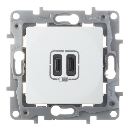 Розетка USB Legrand Etika встраиваемая белая 2хUSB Type-C (672235)