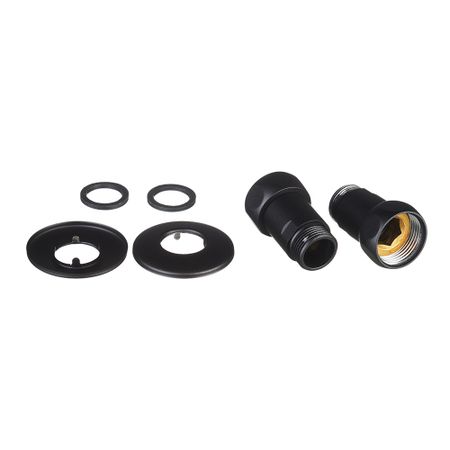 Соединитель прямой для полотенцесушителя Smart 1 ВР(г) х 3/4 НР(ш) черный (2 шт.)