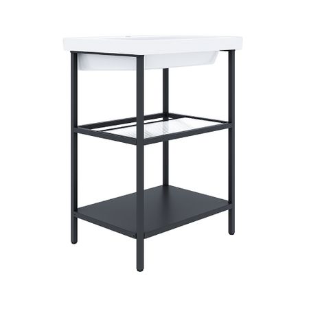 Тумба под раковину Ulitka Parus 60 см напольная черная (74104502) для ford focus 3 kuga 2 mondeo 4 escape fiesta 5 2007 2008 внешняя втулка расширяющаяся гайка и винт передний бампер