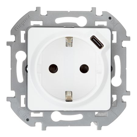 Розетка Legrand Inspiria встраиваемая белая с USB Type-C (673770)