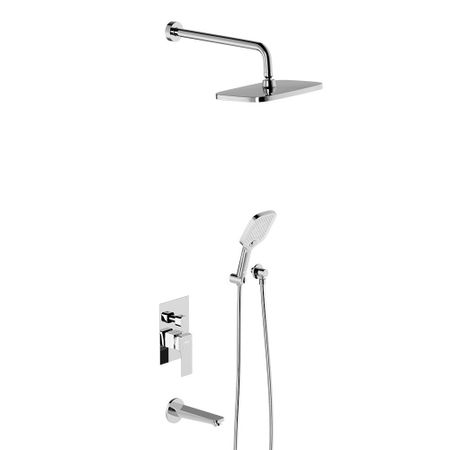 Душевая система Damixa Gala встраиваемая с верхним душем с лейкой со смесителем хром (953510000) ардалион васильевич иванов таблица умножения простая система запоминания