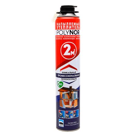 Утеплитель напыляемый полиуретановый Polynor профессиональный 870 мл людмила петровна зарубина защита зданий сооружений и конструкций от огня и шума материалы технологии инструменты и оборудование