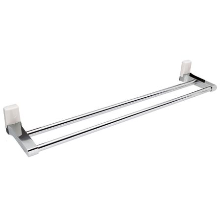 Полотенцедержатель WasserKraft Leine K-5000 White 635 мм двойной на шуруп пластик/металл хром (K-5040W)