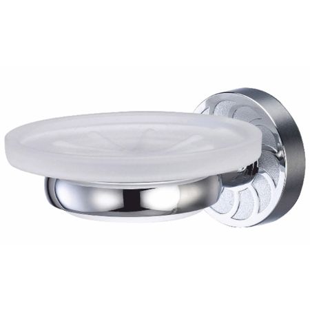 Мыльница для ванной WasserKraft Isen K-4000 с держателем стекло/металл хром (K-4029)