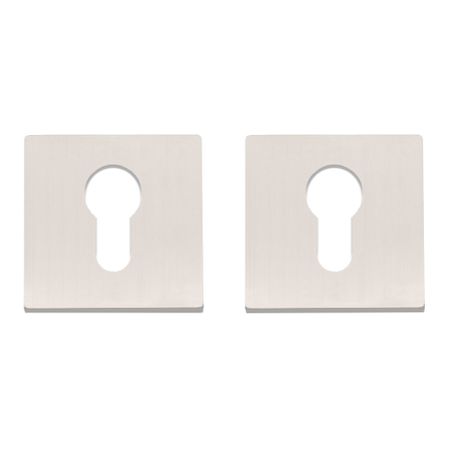 Ключевина Lavelly тонкая квадратная розетка матовый никель/хром (990339) тонкая грань роман