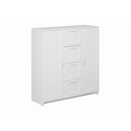 Тумба Шведский Стандарт Сириус 412х1171х1234 мм 2 двери 4 ящика белый тумба для обуви сириус 602x890x250мм белая лдсп