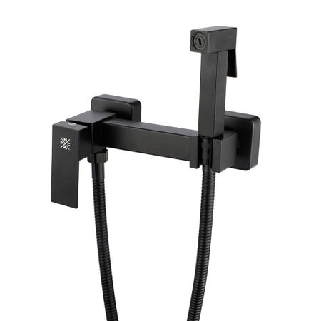 Смеситель с гигиеническим душем РМС черный (SUS129BL-6-2) ula смеситель для душа из нержавеющей стали