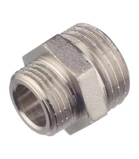 Ниппель переходной Valtec 1/2 НР(ш) х 3/8 НР(ш) латунный (VTr.580.N.0403)