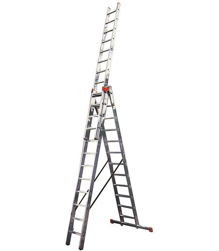 Лестница алюминиевая трансформер трехсекционная 12 ступеней Krause профессиональная анатомия книжка трансформер