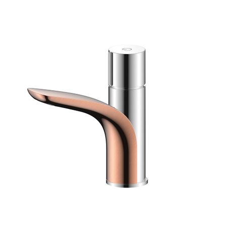 Смеситель для раковины ARGOtech Gelios хром/красное золото нажимной (35-04LGELIOS gold R)