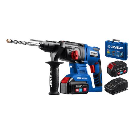 Перфоратор аккумуляторный Зубр PB-260-42 20 В 3 Дж 2х4Ач Li-Ion SDS-plus 2 АКБ и ЗУ