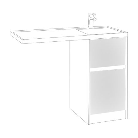 Фасад тумбы под раковину Aquaton Лондри 40 см белый (1A274901LH010)
