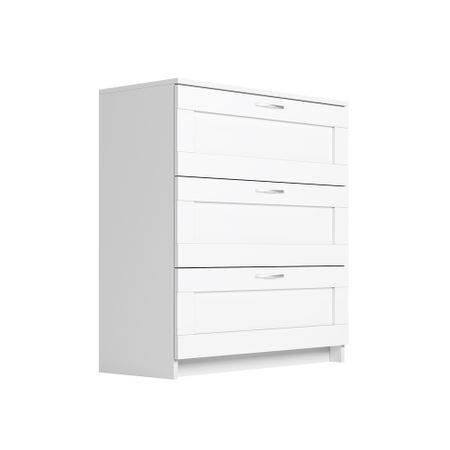 Комод Шведский Стандарт Сириус 412х782х946 мм 3 ящика белый комод мальта 6 ящиков 1603x764x480мм белый лдсп