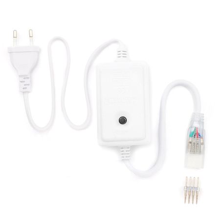 Шнур питания для светодиодной ленты Apeyron пластик 500 Вт IP44 220 В белый (03-52)