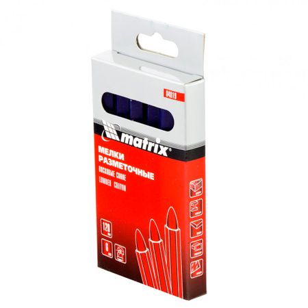 Мелки разметочные Matrix восковые синие (6 шт.) ные мелки erich krause для доски 6 штук