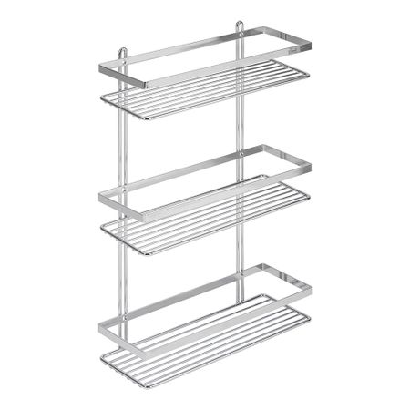 Полка для ванной Lider Drop трехъярусная 310х110х530 мм металл хром (4262)