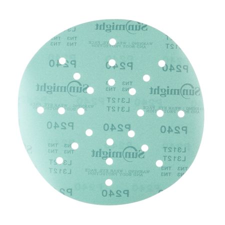 Диск шлифовальный Sunmight Film L312T d225 мм P240 на липучку пленочная основа (50 шт.) (53512)