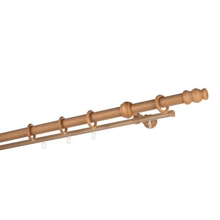 Карниз настенный деревянный двухрядный круглый 150 см d 28 мм светлый дуб пазл фигурный деревянный страна сказок мэри поппинс 81 элемент