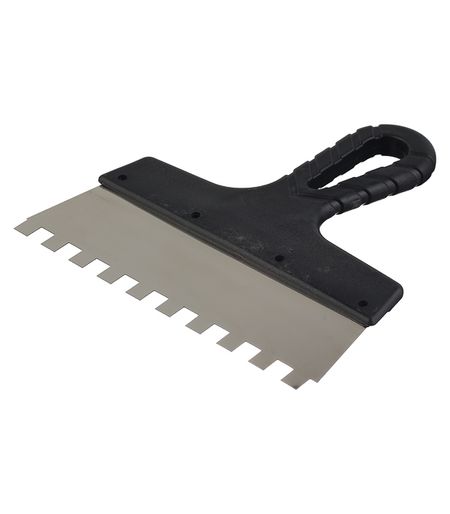 Шпатель зубчатый 200х10 мм с пластиковой ручкой (131150) powge дуги зубы htd 3 м 5 м 8 м синхронный ремень резиновый индивидуальный производство все виды htd3m htd5m htd8m зубчатый шкив