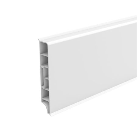 Плинтус ПВХ напольный Идеал Дюра 80 мм белый 2200 мм прямоугольный айн рэнд капитализм незнакомый идеал