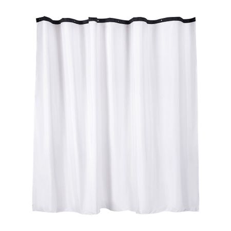 Штора для ванны Wess Outlook 2400х2000 мм полиэстер белая/черная (T685-1)