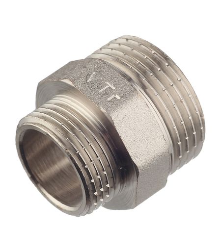 Ниппель переходной Valtec 1 НР(ш) х 3/4 НР(ш) латунный (VTr.580.N.0605)