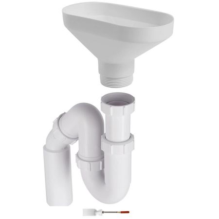 Сифон для раковины и мойки McAlpine 1 1/2х40 мм с выпуском d170 мм с соединением 40/50 мм с разрывом струи (HC8-FUN/2025) ольга ильинична громцева егэ 2025 физика 100 баллов самостоятельная подготовка к егэ теоретический материал