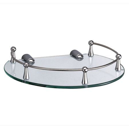 Полка для ванной WasserKraft 210х250х50 мм стекло/металл хром (K-566)