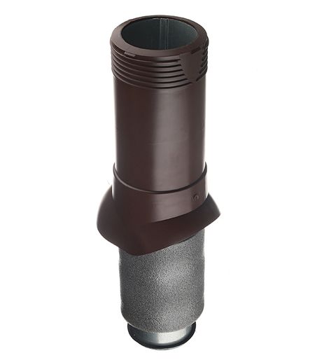 Вентиляционный выход Поливент изолированный d125х160 мм коричневый RAL 8017