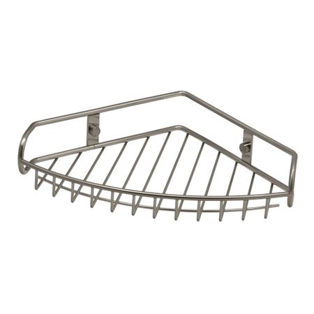 Полка для ванной WasserKraft Ammer угловая 220х276х50 мм металл серебро (K-1511)