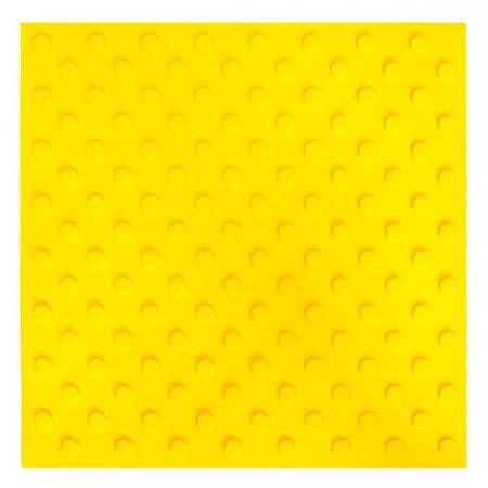 Тактильная плитка ПВХ конус шахматка 500х500х5,5 мм желтая