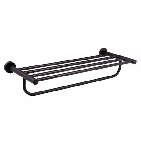 Полка для ванной Zenfort с полотенцедержателем 600х230х120 мм металл черная (180066) moonbiffy настенная полка для ванной и кухни