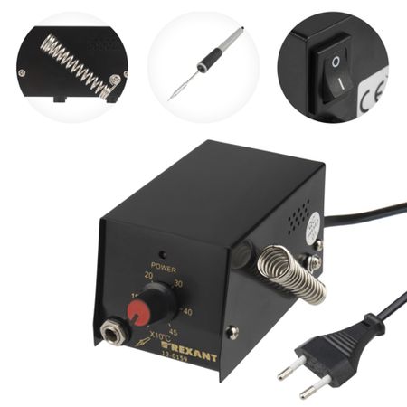 Паяльная станция Rexant Мини Mi08 8 Вт 230 В 100-450 градусов с механическим потенциометром (12-0159) паяльная станция aifen a902pro