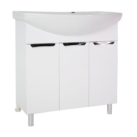 Тумба под раковину АСБ-Мебель Мессина 80 см напольная белая (11433)